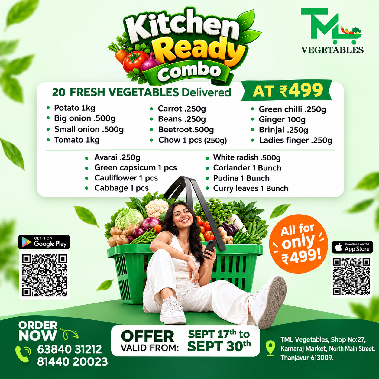499/- COMBO veges